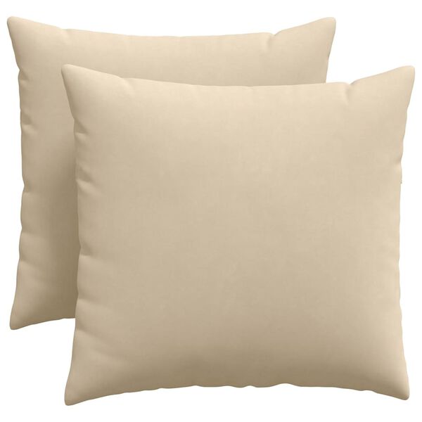 vidaXL Sofa Pillows 2 pcs Cream 50 x 50 cm Fabric