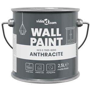 vidaXL Wall Paint Grey 2.5 L Wall Print