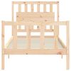 vidaXL Bed Frame without Mattress Single Solid Wood Pine