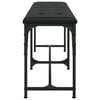 vidaXL Dining Bench Black 124x32x45 cm Steel and Faux Leather