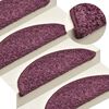vidaXL Stair Mats 30 pcs 56x17x3 cm Dark Purple Half Round