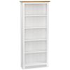 vidaXL 5-Tier Bookcase 60x22.5x140 cm Solid Oak Wood