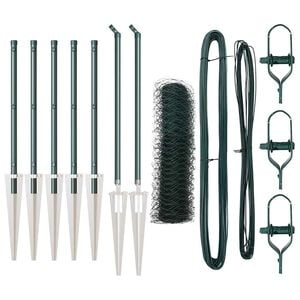 vidaXL Welded Wire Fence with Spikes 10 x 0.5 m (W x H)