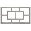 vidaXL Wall Display Shelf 8 Compartments Concrete Grey