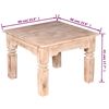 vidaXL Coffee Table Acacia Wood 60x60x45 cm