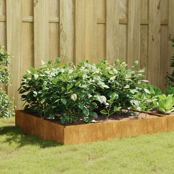 vidaXL Garden Raised Bed 100x100x33.5 cm Corten Steel