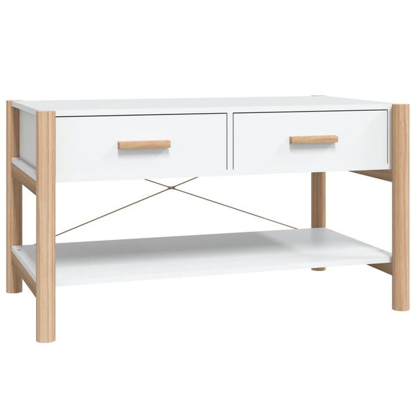 vidaXL Coffee Table White 82x48x45 cm Engineered Wood