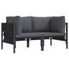 vidaXL Outdoor Furniture 2 Piece Anthracite 80 x 80 x 71 cm Steel