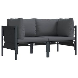 vidaXL Outdoor Furniture 2 Piece Anthracite 80 x 80 x 71 cm Steel