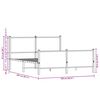 vidaXL Metal Bed Frame without Mattress Smoked Oak 160x200 cm