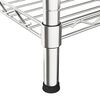 vidaXL 4-Tier Microwave Oven Shelf 90x35x150 cm Chromed Iron