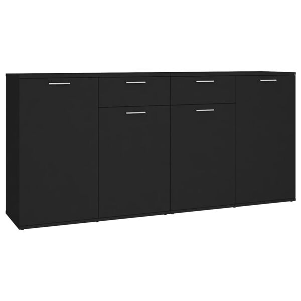 vidaXL Sideboard Black 160x36x75 cm Engineered Wood