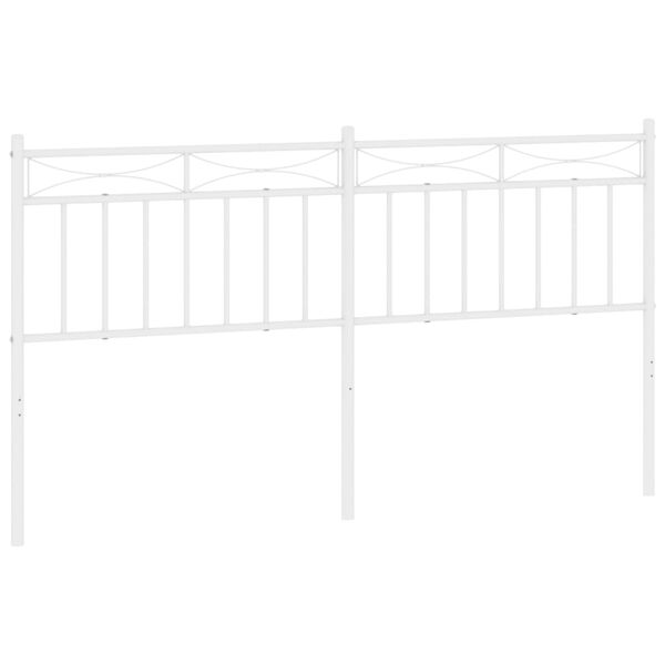 vidaXL Metal Replace Headboard White 160 cm
