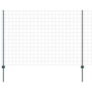 vidaXL Welded Wire Fence 10 x 1.6 m (W x H) PVC-Coated Steel Green