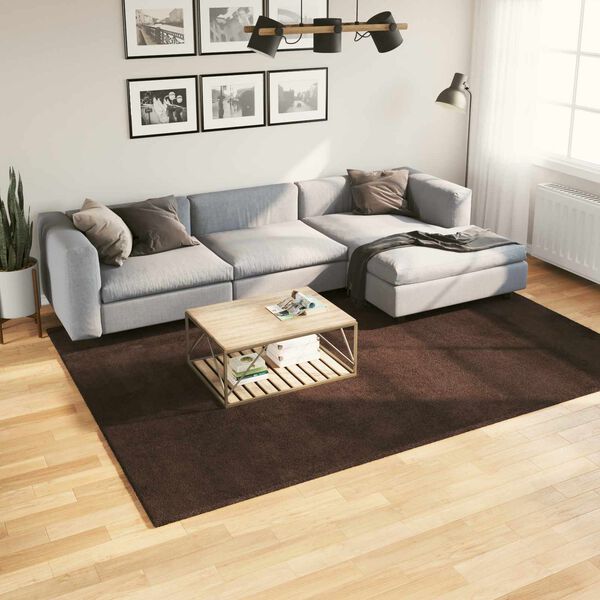 vidaXL Area Rugs Rectangular HUARTE Brown 280 x 200 cm Polyester