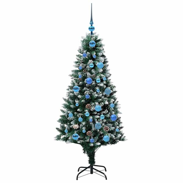 vidaXL Artificial Christmas Tree with 150 LEDs with Stand Green 150 cm