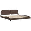 vidaXL Bed Frame with LED without Mattress "Zadar" Brown 200x200 cm