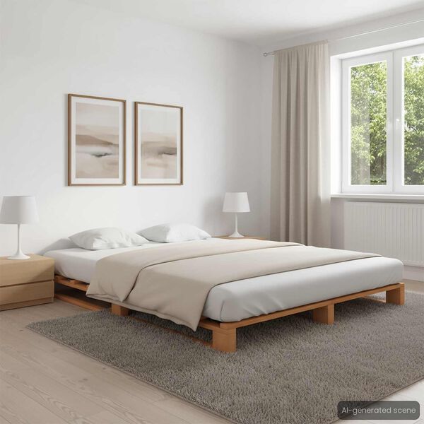 vidaXL Pallet Bed Frame without Mattress Brown 160x200cm Solid Wood