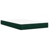 vidaXL Box Spring Bed with Mattress Dark Green 120x190 cm Small Double Velvet