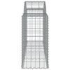 vidaXL Arched Gabion Baskets 12 pcs 200x50x80/100 cm Galvanised Iron