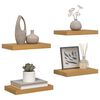 vidaXL Wall Shelf 4 pcs Beige 40 x 23.5 x 4 cm Engineered Wood