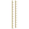 vidaXL Wall Mounted Wine Rack for 12 Bottles 2 pcs Gold Iron