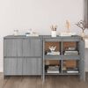 vidaXL Sideboards 2 pcs Grey Sonoma 70x41x75 cm Engineered Wood