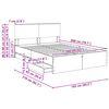 vidaXL Bed Frame with Drawer Black 160 x 200 cm Engineer Wood