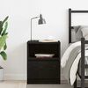 vidaXL Bedside Cabinet Black Oak 40 x 40 x 50 cm Engineered Wood