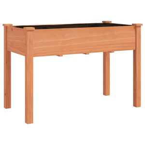 vidaXL Planter with Liner Brown 118x59x76 cm Solid Wood Fir
