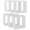 vidaXL Wall Cube Shelves 6 pcs High Gloss White 26x15x26 cm