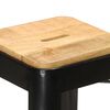 vidaXL Bar Stools 4 pcs Black Solid Mango Wood
