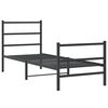 vidaXL Metal Bed Frame without Mattress with Footboard Black 80x200cm