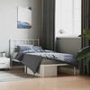 vidaXL Metal Bed Frame without Mattress with Headboard White 107x203cm