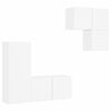 vidaXL 4 Piece TV Wall Units White Engineered Wood