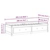 vidaXL Day Bed without Mattress Grey 90x200 cm Solid Wood Pine