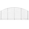 vidaXL Arched Gabion Basket 200x30x60/80 cm Galvanised Iron