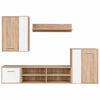 vidaXL TV Cabinet Set 5 pcs White and Sonoma oak 221 x 30 x 80 cm