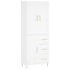 vidaXL Highboard White 69.5x34x180 cm Engineered Wood