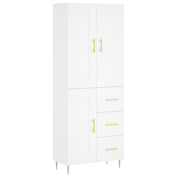 vidaXL Highboard White 69.5x34x180 cm Engineered Wood