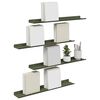 vidaXL Floating Shelf 4 pcs Olive Green 60 x 9 x 2.5 cm Steel