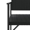 vidaXL 2-Seater Garden Bench Black Poly Rattan