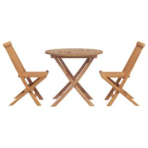 vidaXL 5 Piece Garden Dining Set Solid Teak Wood