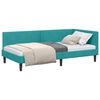 vidaXL Corner Bed Frame Turquoise 100 cm x 200 cm Velvet
