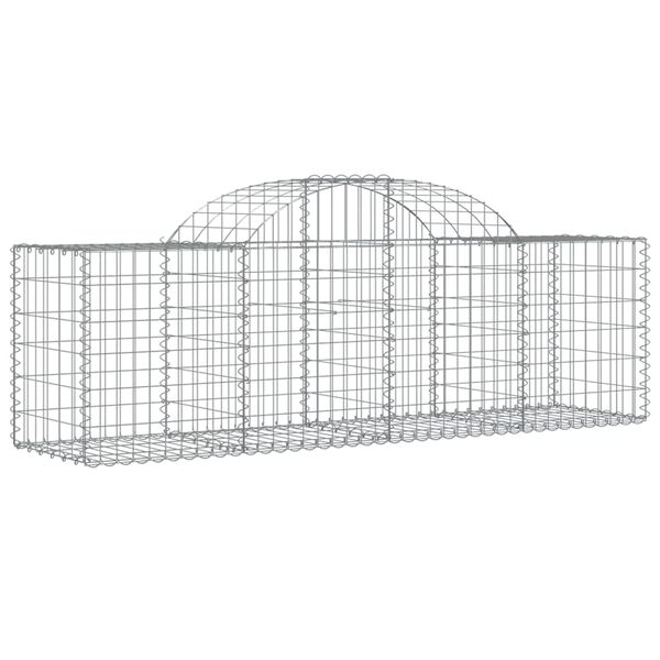 vidaXL Arched Gabion Baskets 6 pcs 200x50x60/80 cm Galvanised Iron