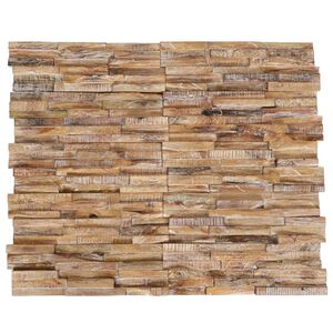 vidaXL 3D Wall Cladding Panels 10 pcs 1.01 m&sup2; Solid Teak Wood