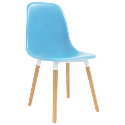 vidaXL Dining Chairs 2 pcs Blue Plastic