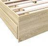 vidaXL Bed Frame with Drawers without Mattress Sonoma Oak 200x200 cm