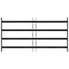 vidaXL Window Grille Black 115 x 60 cm Powder-Coated Steel