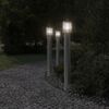 vidaXL Outdoor Floor Lamps with Sensors 3pcs Silver 110cm Stainless Steel